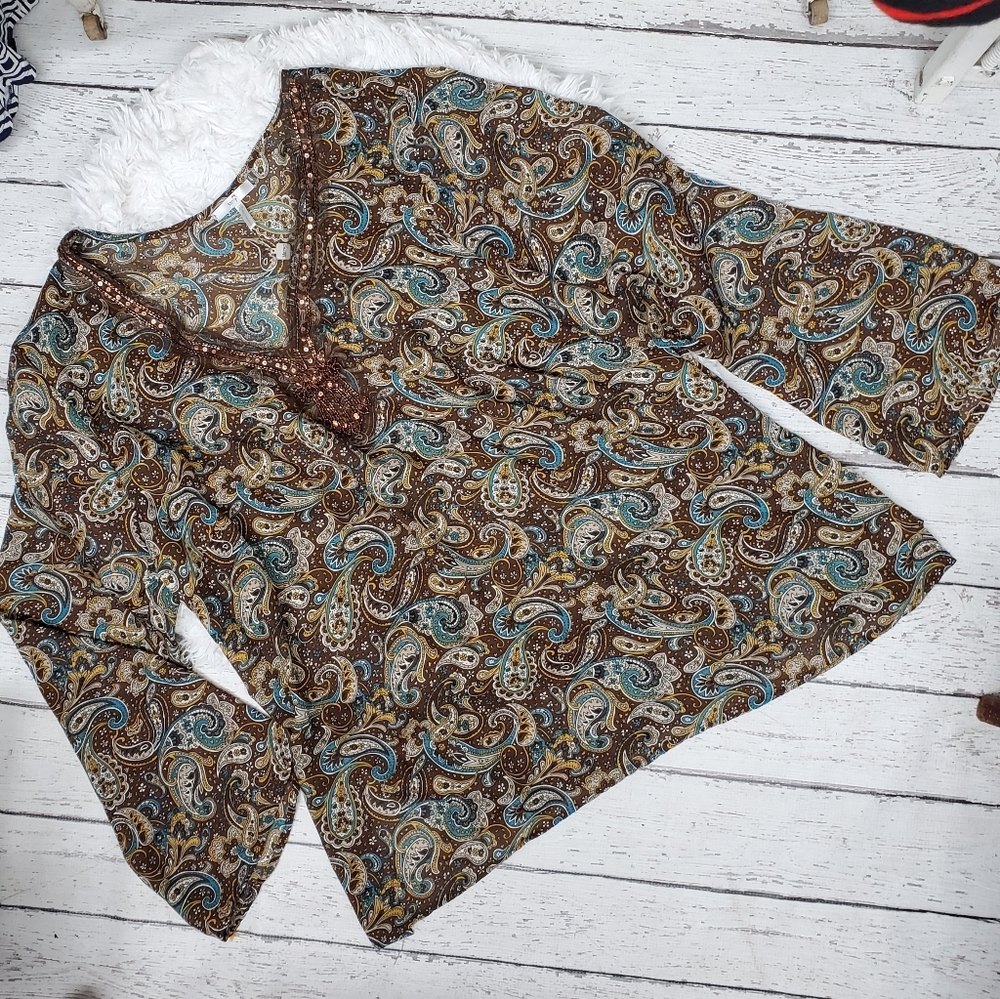 METRO 7  Printed Blouse Women's Size 22/24 W